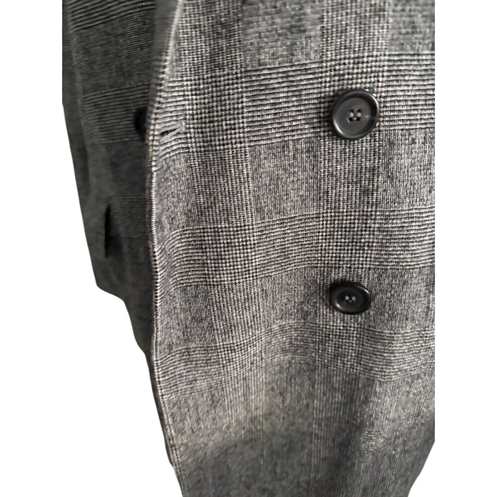 Zara Black Gray Patterned Buttoned Oversize Blaze… - image 4